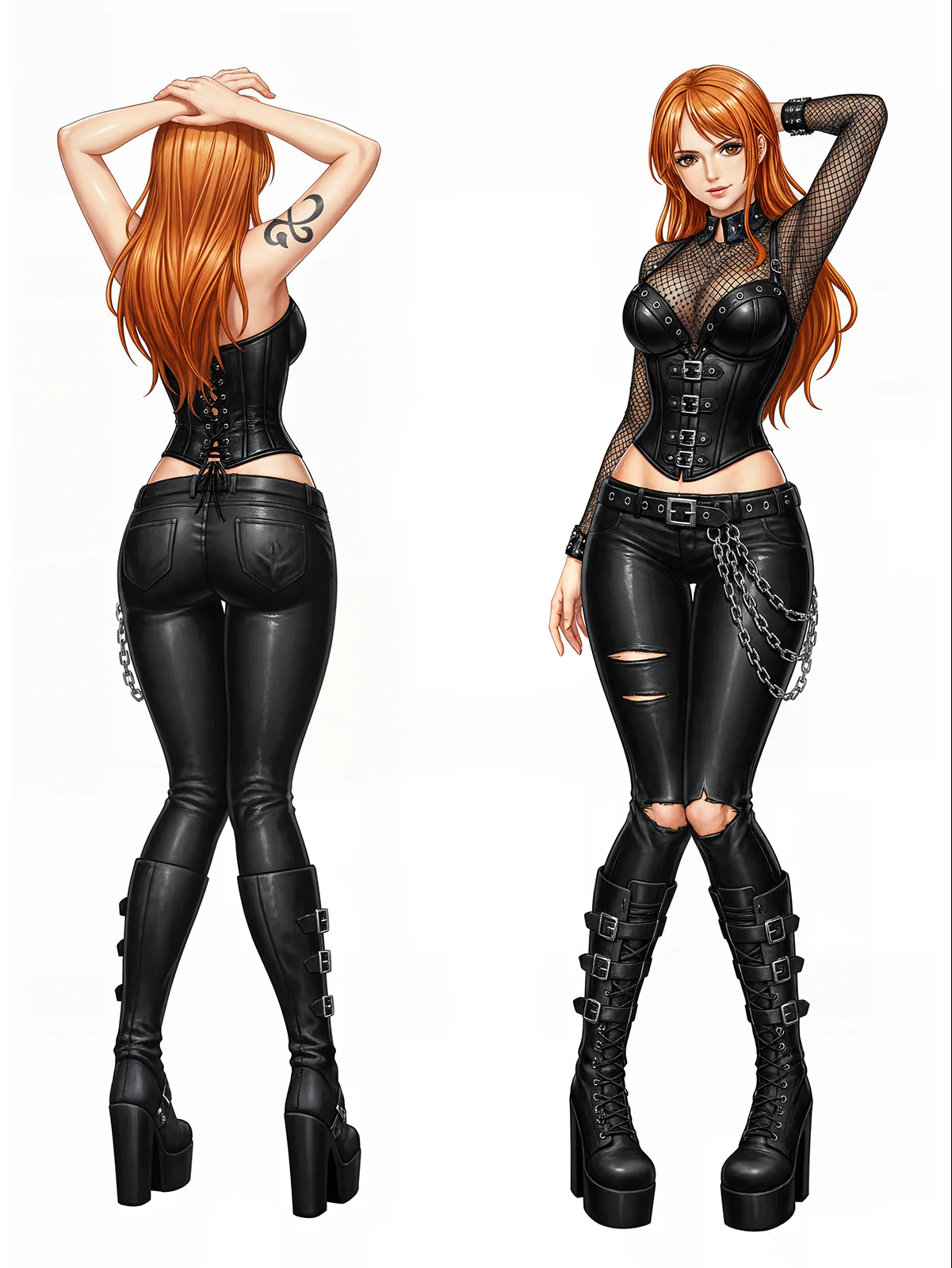 Nami Gothic Leder-Körperkissen - Image 2